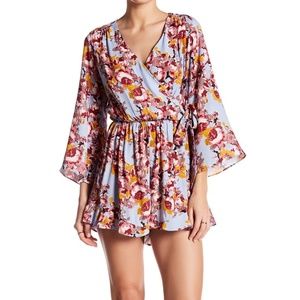 ASTR Side Wrap Floral Romper
